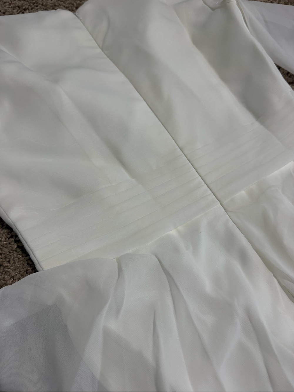 JJs House White Long Sleeve Chiffon Dress - Picture 5 of 6